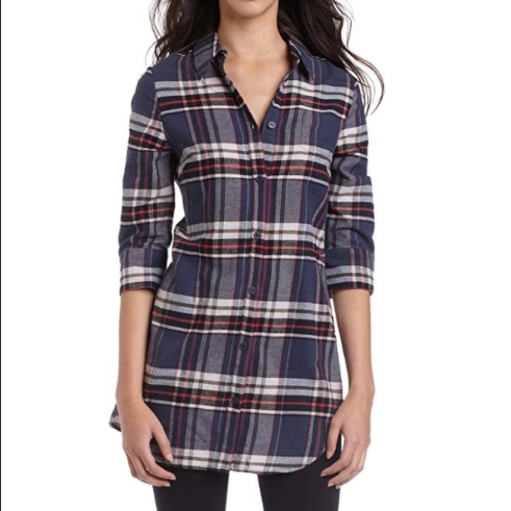 NWOT Plaid Flannel Tunic.